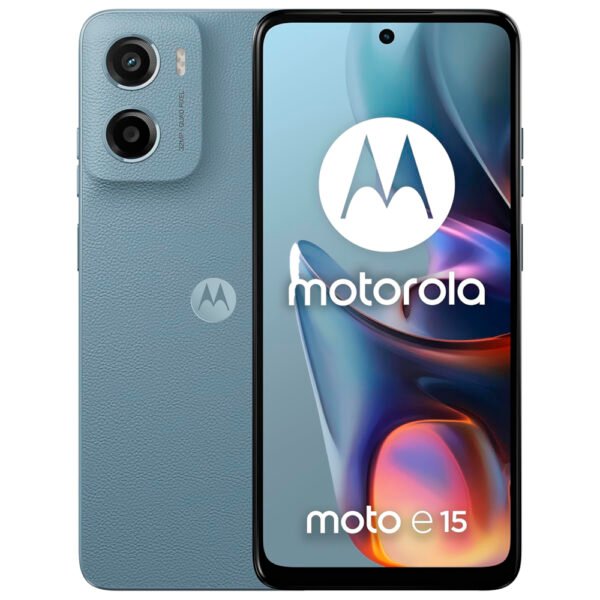 Celular Motorola E15 XT2523-6 2GB de RAM / 64GB / Pantalla 6.67" / Dual SIM LTE-Misty Blue