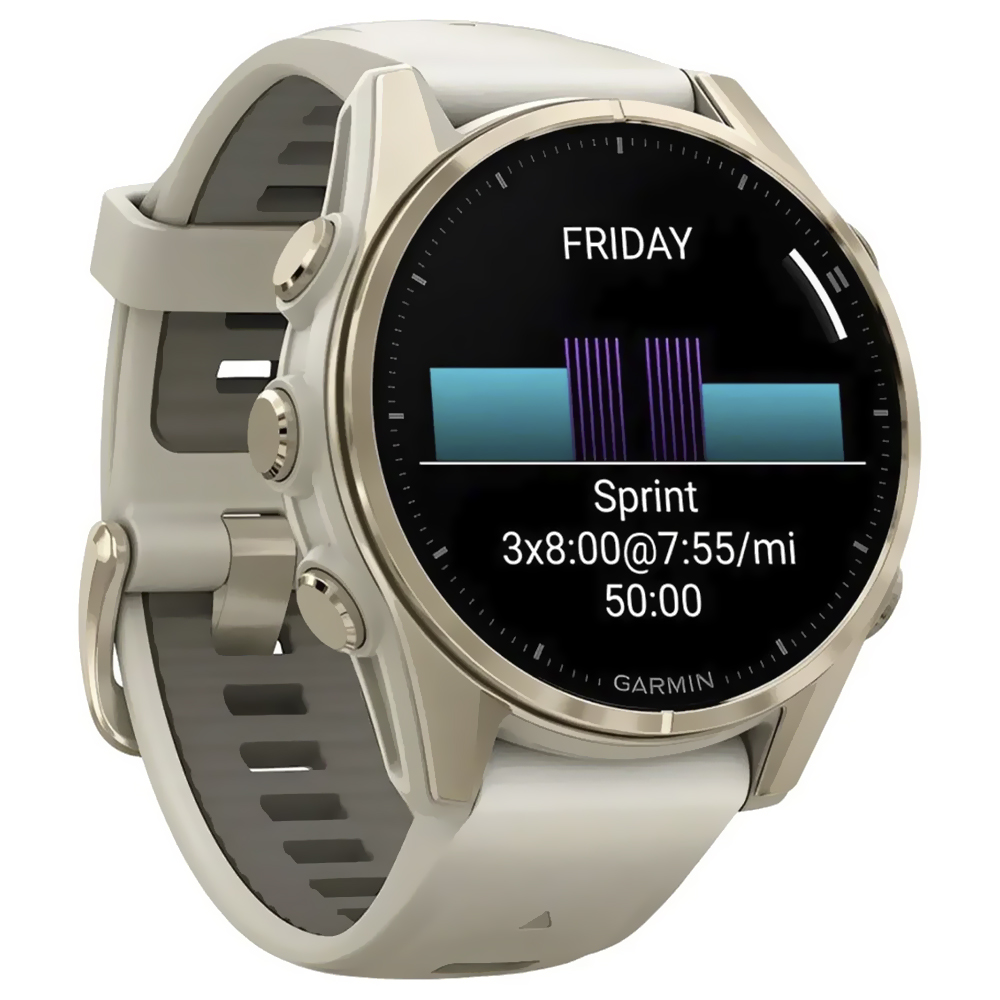 Reloj Inteligente Garmin Fenix 8 Sapphire Soft - Dorado / Beige (010-02903-10)