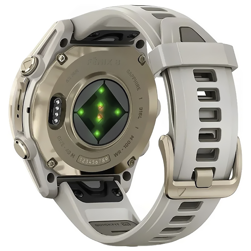 Reloj Inteligente Garmin Fenix 8 Sapphire Soft - Dorado / Beige (010-02903-10)