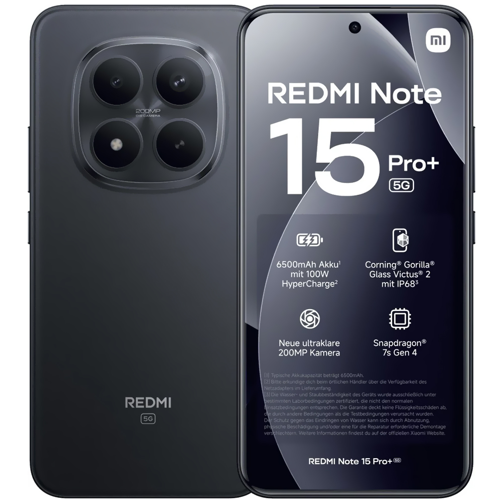 Celular Xiaomi Redmi Note 15 Pro+ 5G 8GB de RAM / 256GB / Pantalla 6.83" / Dual SIM 5G-NEGRO (Global)