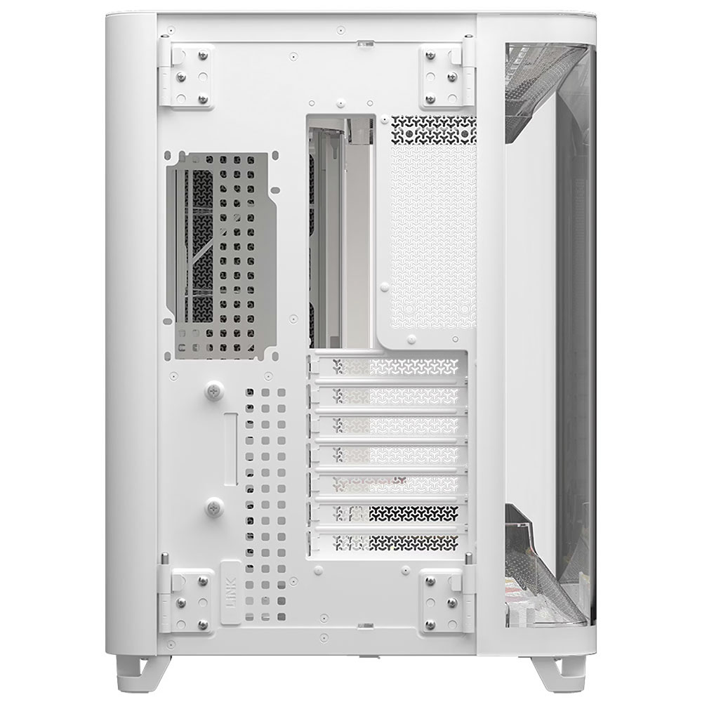 Gabinete Gamer Corsair CC-9011319-WW Air 5400 Series Vidro BLANCO-3 Cooler ARGB-Mid Tower