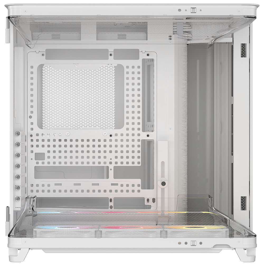 Gabinete Gamer Corsair CC-9011319-WW Air 5400 Series Vidro BLANCO-3 Cooler ARGB-Mid Tower