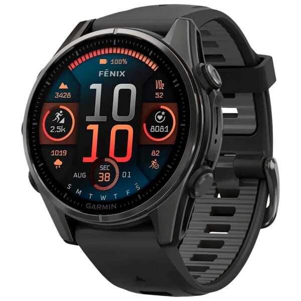 Reloj Inteligente Garmin Fenix 8 Sapphire AMOLED - Carbon Gris (010-02904-20)
