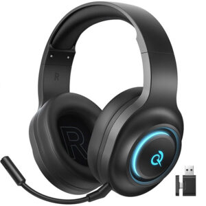 Auricular Con Micrófono Gamer QCY Heroad V200 Inalámbrico Negro (BH25H4GMA)