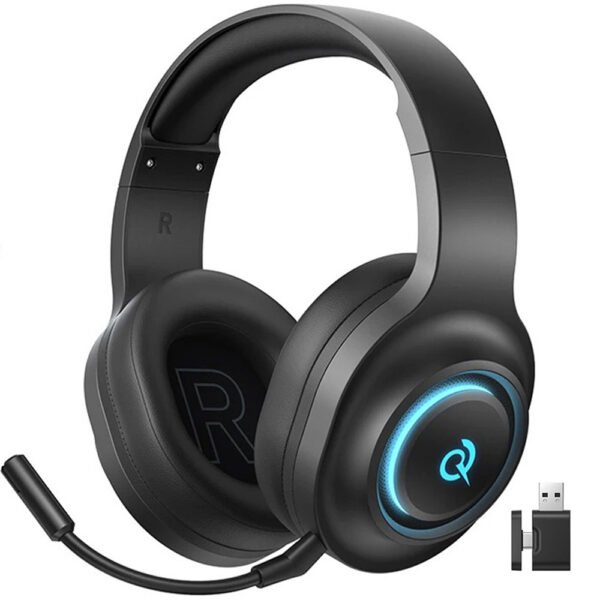 Auricular Con Micrófono Gamer QCY Heroad V200 Inalámbrico Negro (BH25H4GMA)
