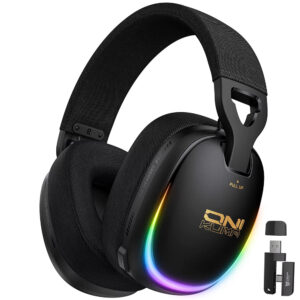 Auricular Con Micrófono Gamer Onikuma Gt805 RGB Inalámbrico Negro