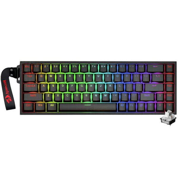Teclado Gamer Mecánico REDRAGON K631RGB-Pro-P Castor Pro Wireless RGB Inglés-Negro