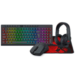 Kit Gamer REDRAGON Essentials S147 Teclado+mouse+mousepad+auricular RGB Español-Negro