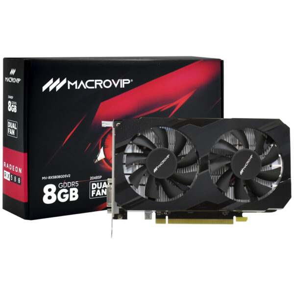 Tarjeta Gráfica Macrovip Dual 8 GB Radeon RX 580 V2 GDDR5-MV-RX 5808GD5V2
