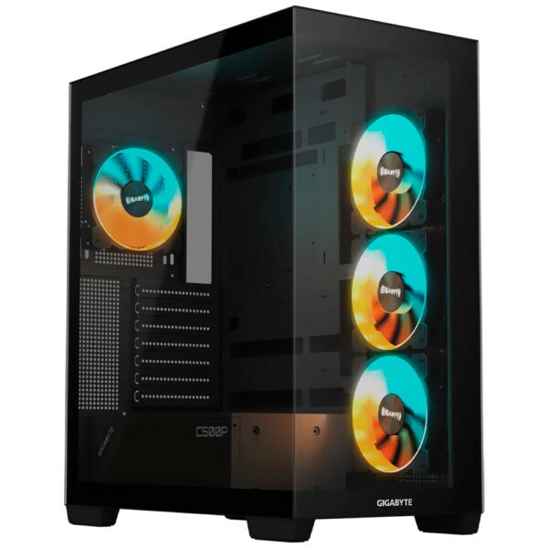 Gabinete Gamer Gigabyte GB-C500P Panoramic Stealth Mid Tower 4 Cooler ARGB Negro