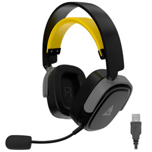 Auricular Con Micrófono Gamer Ajazz Ahm09 Max Inalámbrico Negro Gris (986857)