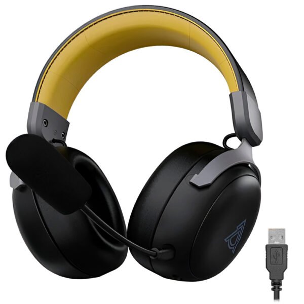 Auricular Con Micrófono Gamer Ajazz Ahm08 Max Inalámbrico Negro Gris (986925)