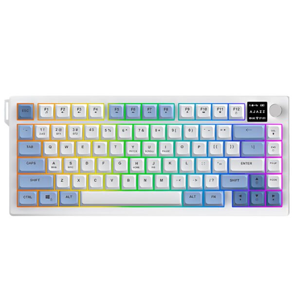 Teclado Gamer Ajazz AF82 Nacodexx Wireless RGB Inglés-Azul Blanco (987847)
