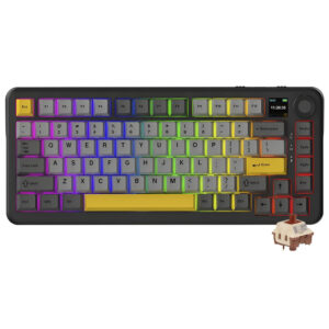 Teclado Gamer Mecánico Ajazz AK820 Max Plus Nacodexx Maillard Wireless RGB Inglés-Negro Gris (984396)