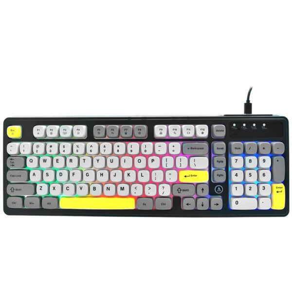 Teclado Gamer Ajazz AF98 Nacodexx USB RGB Inglés-Negro Gris (985720)