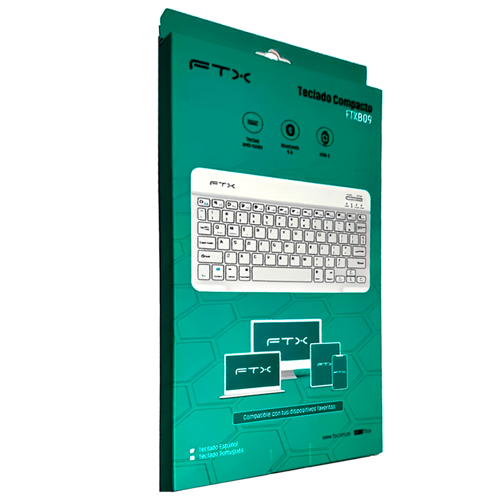 Teclado Ftx B09 Bluetooth Español-Blanco (106227)