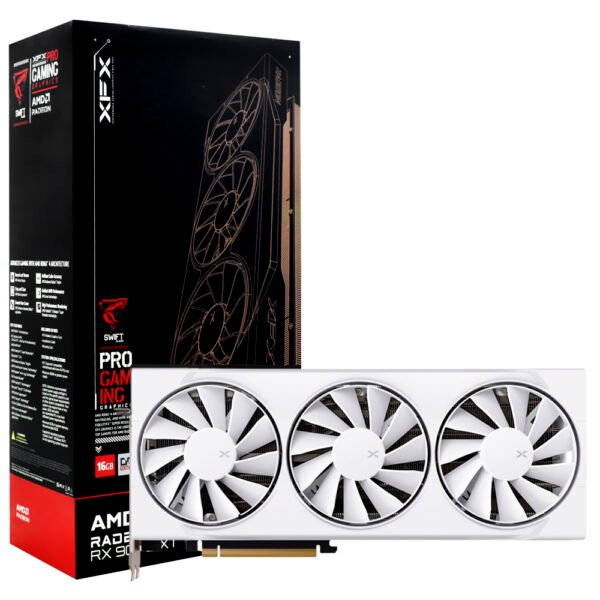Tarjeta Gráfica XFX Swift OC Gaming White Edition 16 GB Radeon RX 9070 GDDR6-RX-97SWFB3W9