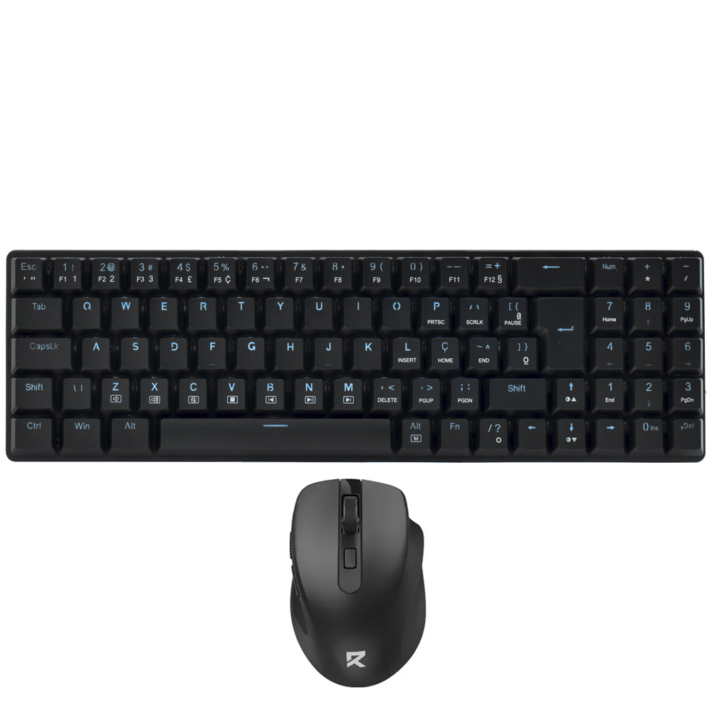 Teclado+mouse REDRAGON Bs-8773 Wireless Portugués-Negro