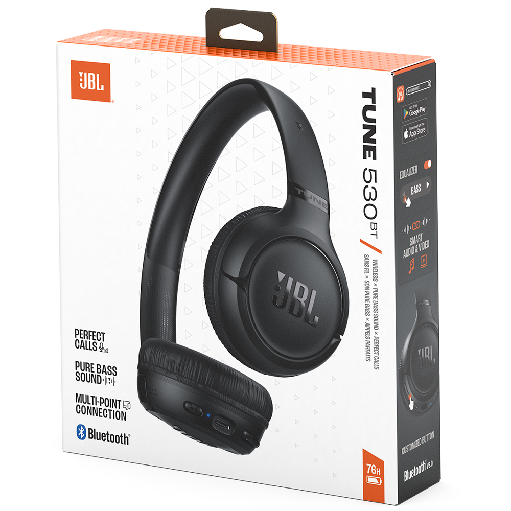 Auricular Bluetooth JBL Tune T530Bt Pure Bass Negro Jblt530Btblkam