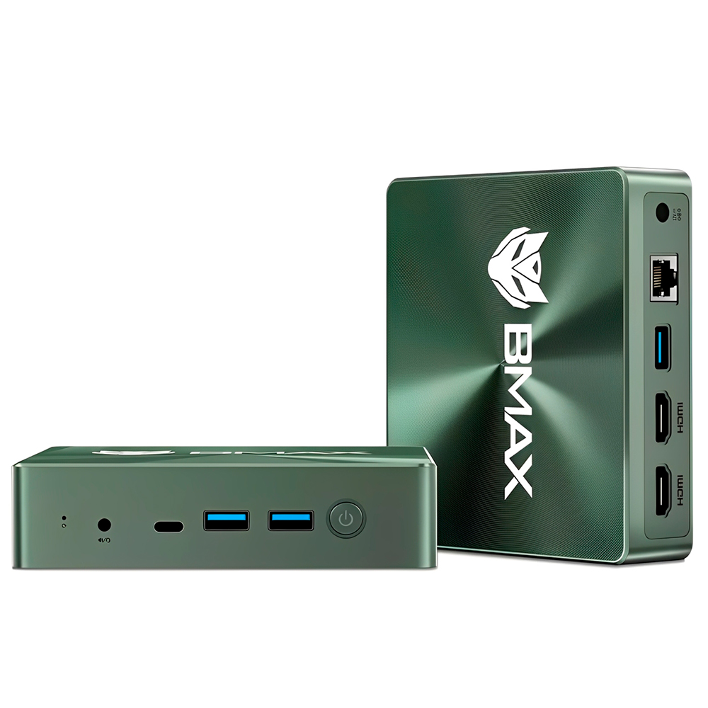 Mini PC Bmax B6 PLUS INTEL CORE I3 1000NG4 de 3.6GHZ / 12GB de RAM / 512GB SSD / WIN11 - Verde