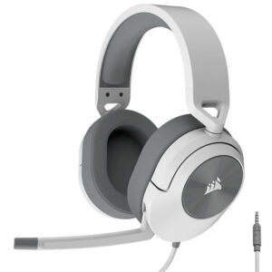 Auricular Con Micrófono Gamer Corsair Hs55 Surround V2 Con Cable Blanco Gris (CA-9011390-WW)