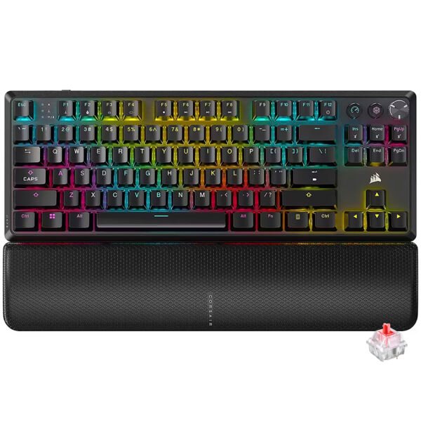 Teclado Gamer Mecánico CORSAIR K70 Core Tkl Mlx Red Wireless RGB Inglés-Negro (CH-914901E-NA)