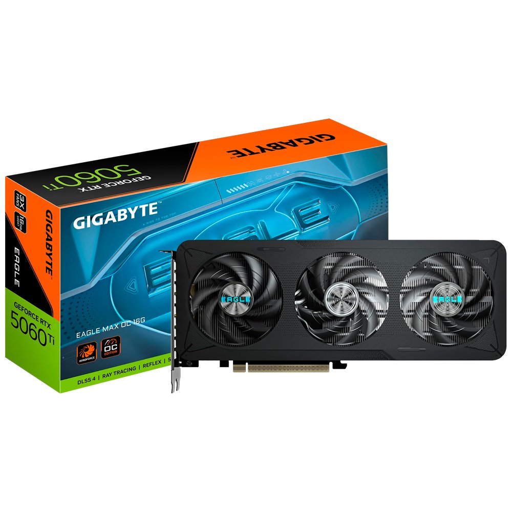 Tarjeta Gráfica GIGABYTE Eagle Max OC 16 GB GeForce RTX 5060TI GDDR7-GV-N506TEAGLEMAX OC-16GD