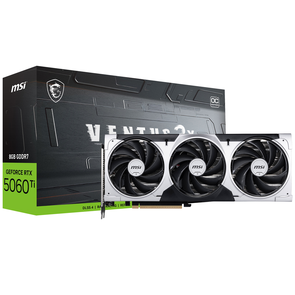 Tarjeta Gráfica MSI Ventus 3X OC 8 GB GeForce RTX 5060TI GDDR7 - 912 - V812 - 099