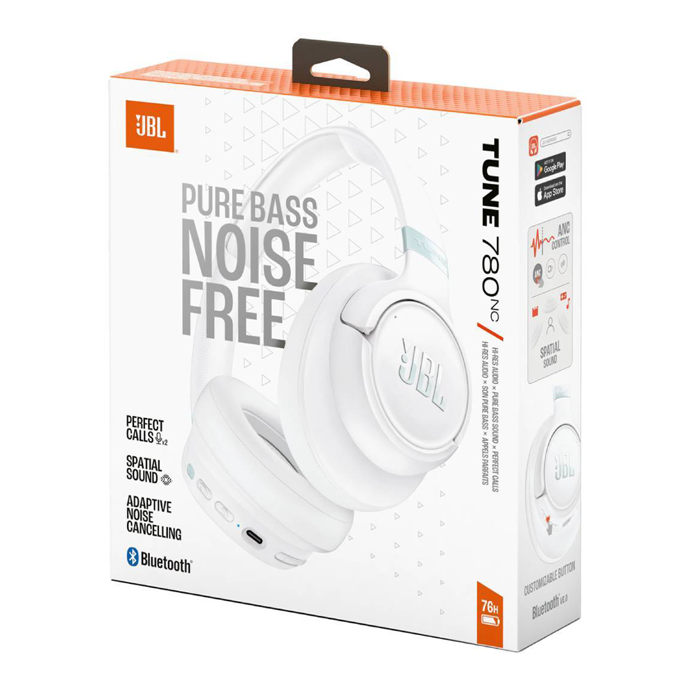 Auricular JBL Tune T780Nc Pure Bass Bluetooth Blanco