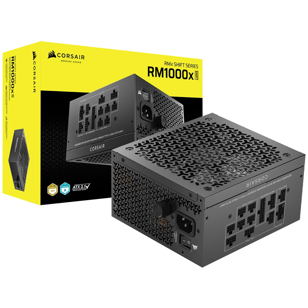 Fuente de Alimentación Corsair RM1000X Shift 1000W ATX Modular Cybenetics Gold CP 9020300 NA (Atx 3.1)