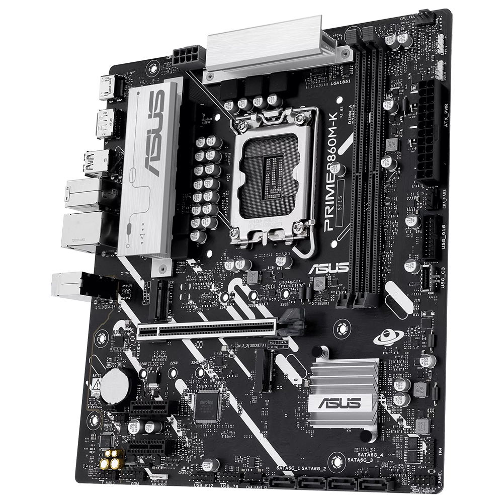 Placa Madre S1851 ASUS Prime B860M-K M.2 DDR5 Dp HDMI PS2 USB3.2 Glan Som 90MB1JT0-MVAAY0