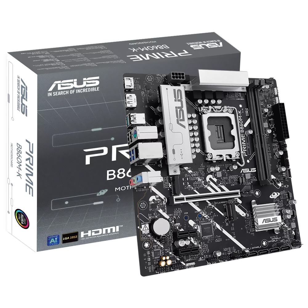 Placa Madre S1851 ASUS Prime B860M-K M.2 DDR5 Dp HDMI PS2 USB3.2 Glan Som 90MB1JT0-MVAAY0