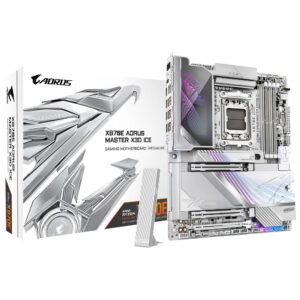 Placa Madre AM5 GIGABYTE X870E Aorus Master X3D Ice M.2 DDR5 WIFI7 Bt HDMI Type-C USB3.2 10GLAN Som White