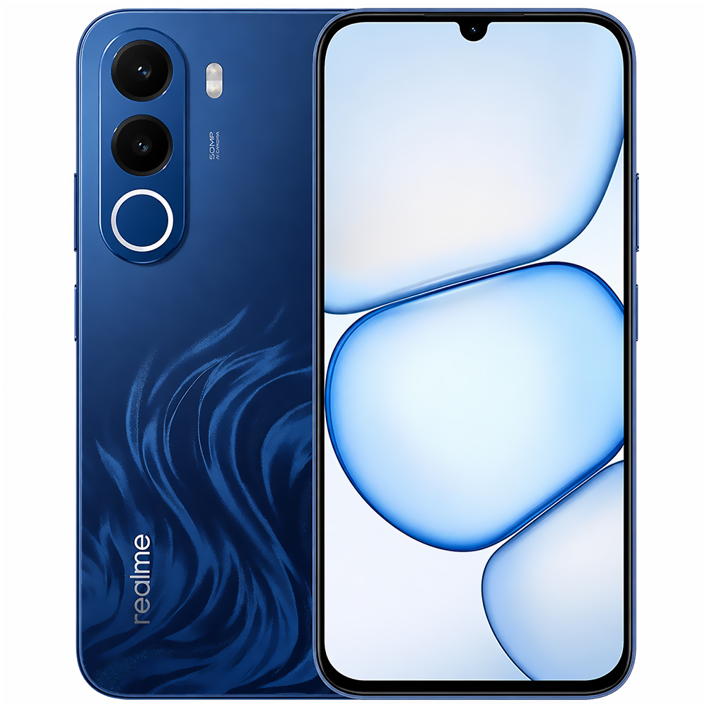Celular Realme C100X RMX5366 NFC 4GB de RAM / 128GB / Pantalla 6.8" / Dual SIM LTE-Deep Blue Tides (Anatel)