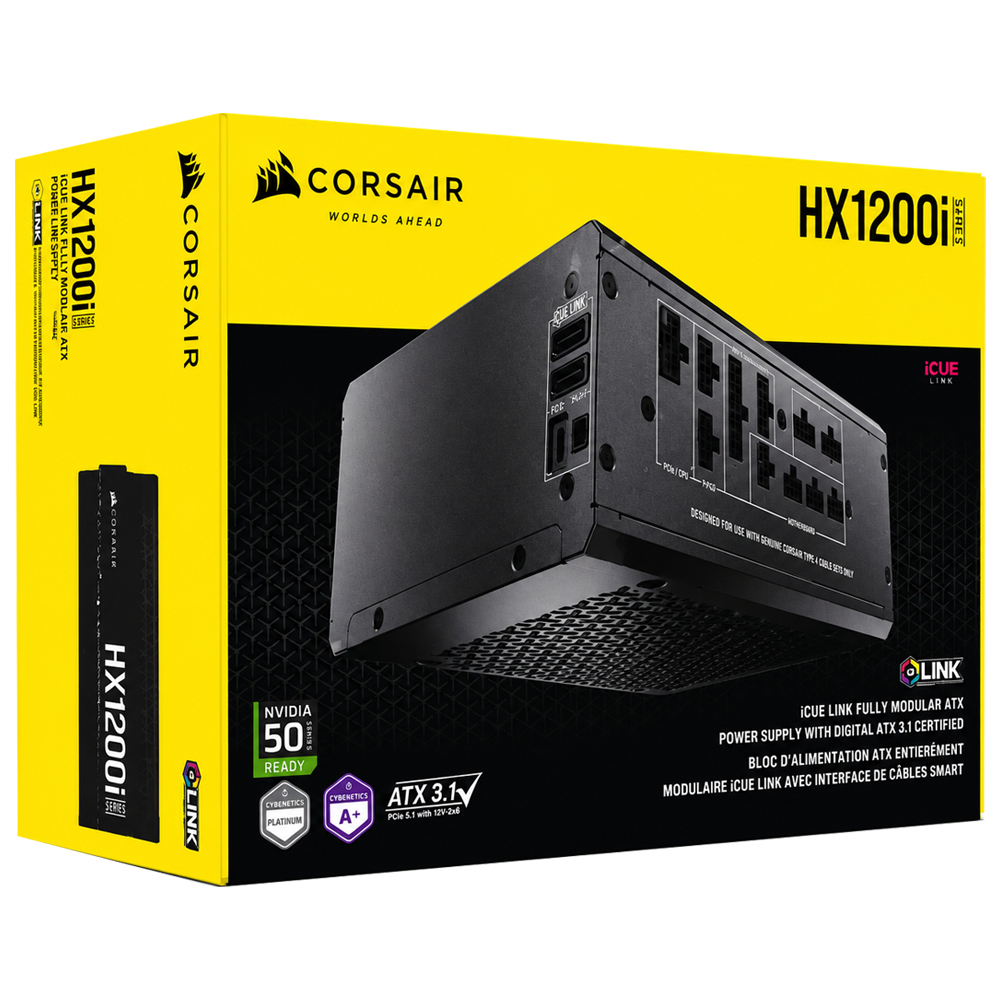 Fuente de Alimentación Corsair HX1200I Shift 1200W ATX Modular Cybenetics Platinum CP 9020267 NA (Atx 3.1)