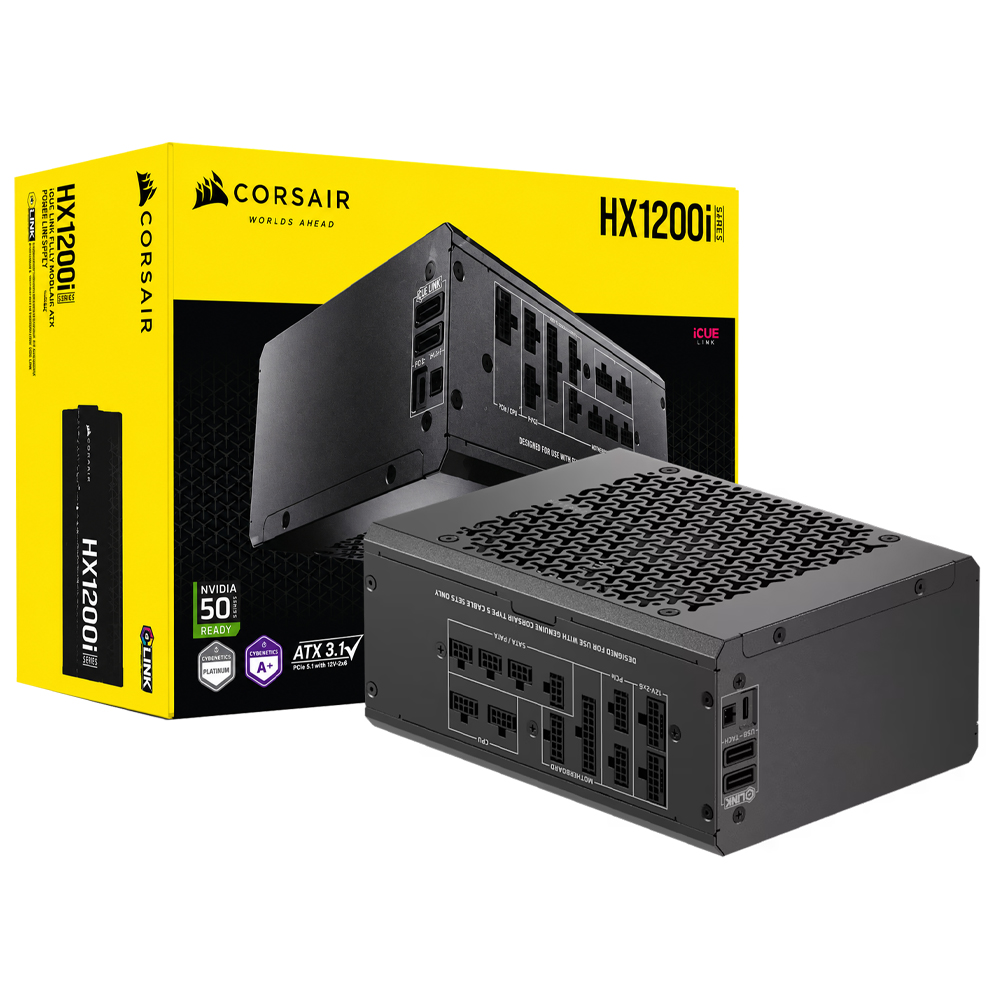 Fuente de Alimentación Corsair HX1200I Shift 1200W ATX Modular Cybenetics Platinum CP 9020267 NA (Atx 3.1)
