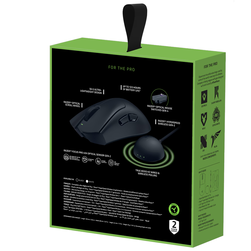 Mouse Gamer Wireless Razer RZ01-05330100-R3U1 Deathadder V4 PRO Negro