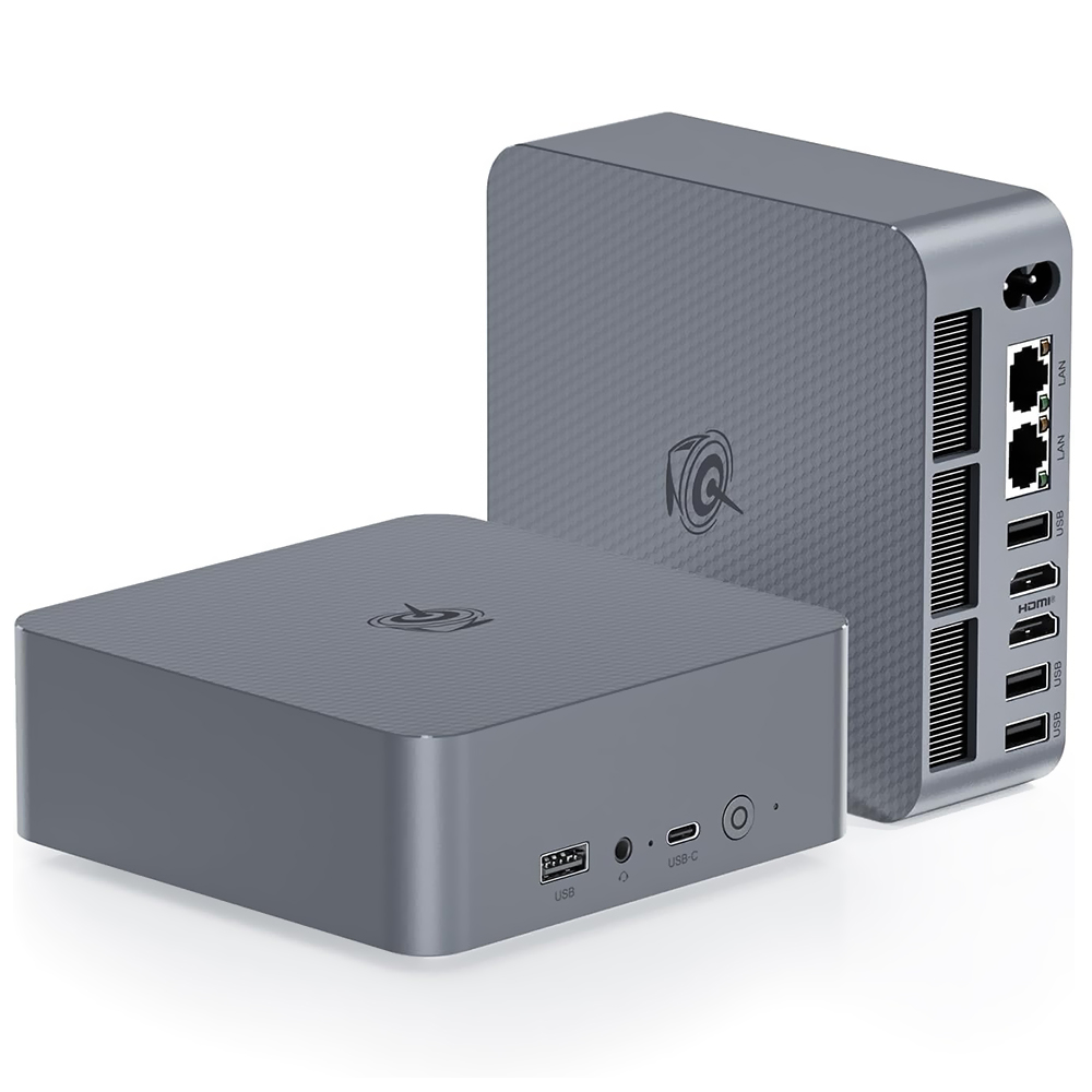 Mini PC BEELINK EQR5 AMD RYZEN 5 5500U de 2.1GHZ / 16GB de RAM / 480GB SSD / WIN11PRO-MILKY Gris