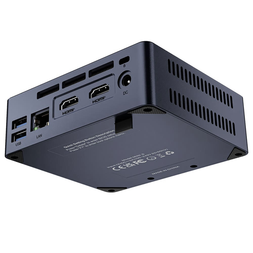 Mini PC BEELINK Mini S12 INTEL Alder Lake N95 de 1.7GHZ / 8GB de RAM / 480GB SSD-Navy Azul