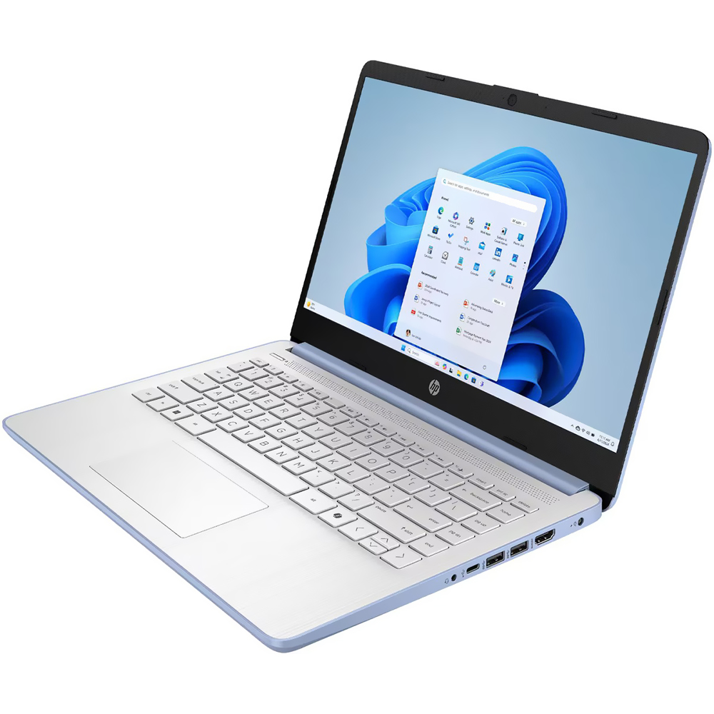 Notebook HP 14-DQ6102DX Intel Celeron N150 Pantalla HD 14.0" 4GB RAM 128GB Ufs W11-AZUL (Inglés)
