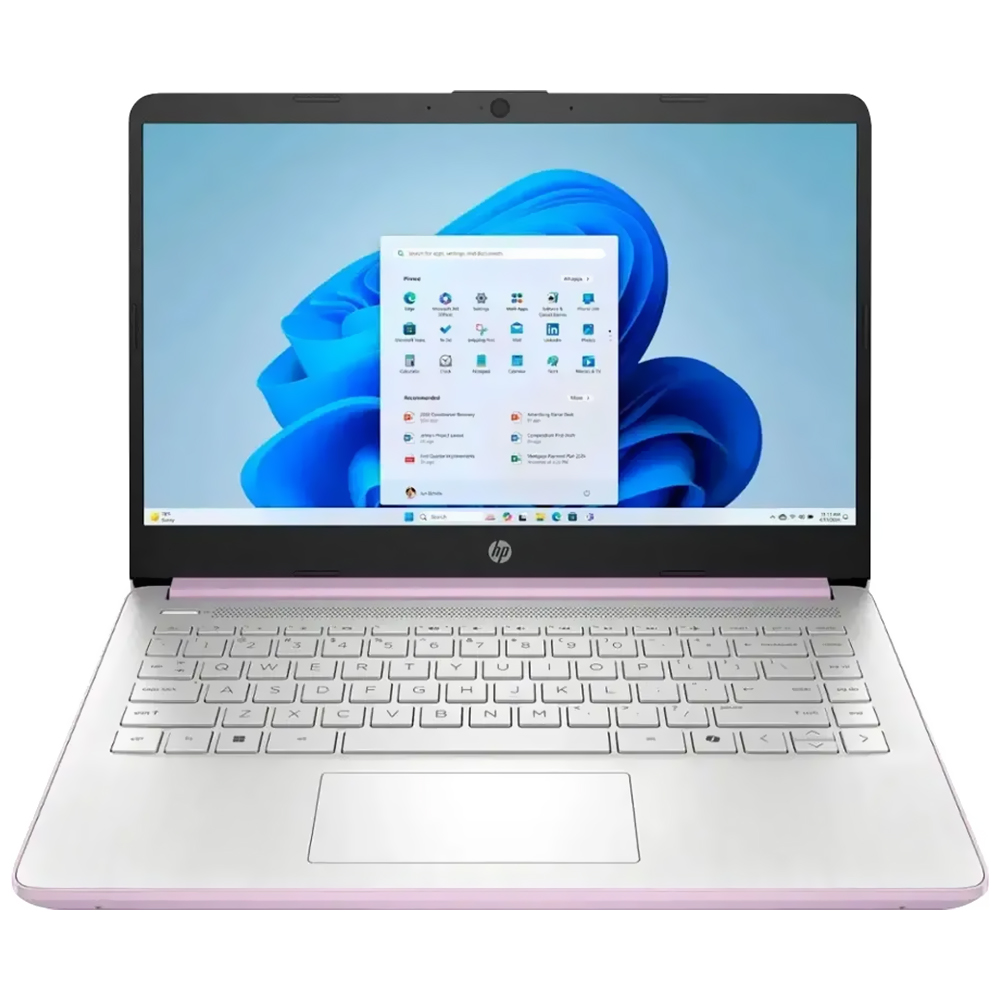 Notebook HP 14-DQ6104DX Intel Celeron N150 Pantalla HD 14.0" 4GB RAM 128GB Ufs W11-MORADO (Inglés)