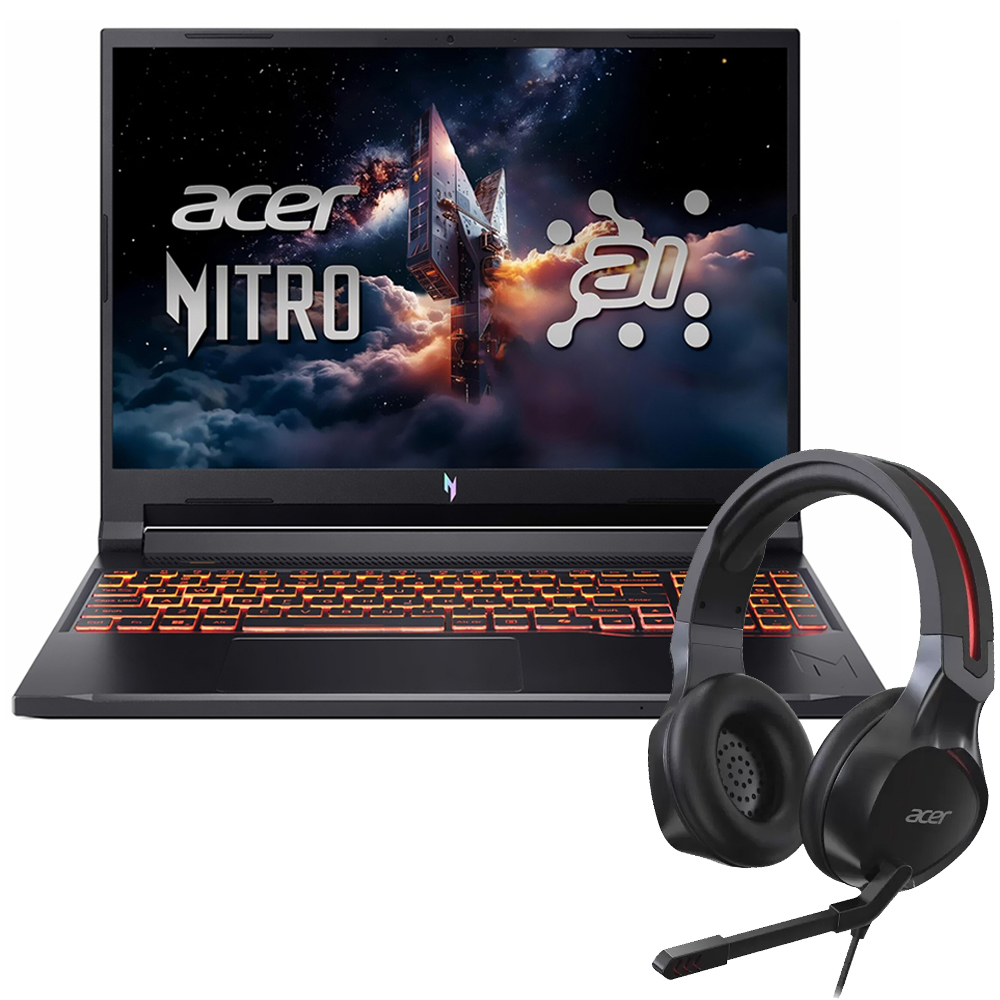 Notebook Gamer Acer Nitro V 16 ANV16-72-789X Intel Core 7 240H Pantalla WUXGA 16" 16GB RAM 512GB SSD Windows 11 GeForce RTX5050 8GB-OBSIDIANA Negro (Inglés)