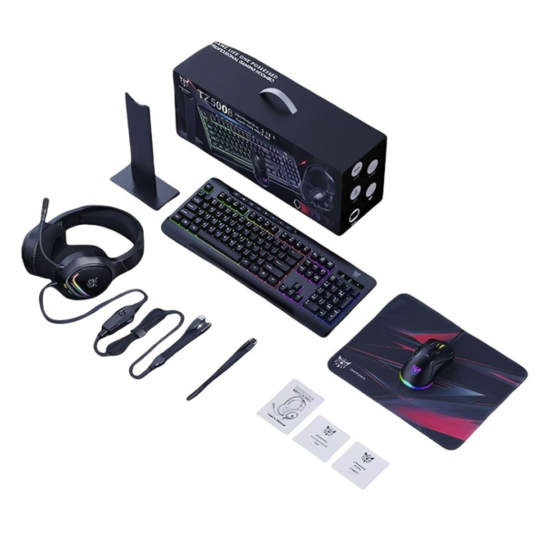 TEC/MOUSE/MOUSEPAD/FONE/SUPOR ONIKUMA TZ5008 RGB 5EN1 RGB BLACK