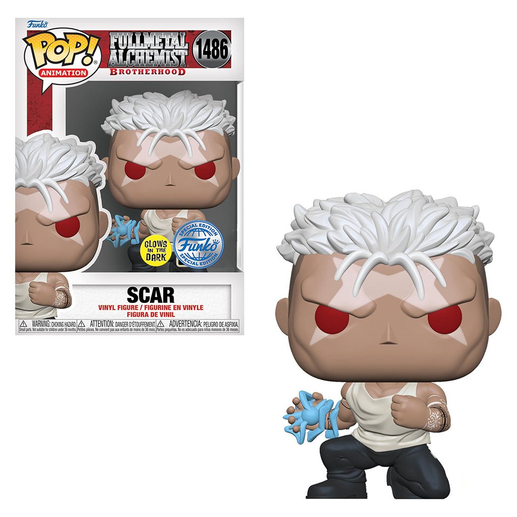 Funko Pop Animation Fullmetal Alchemist Brotherhood Exclusive – Scar 1486 (glows In The Dark)