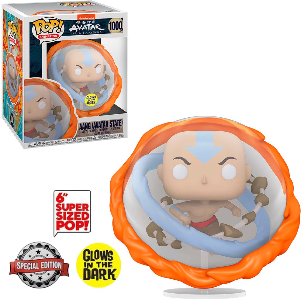 Funko Pop Avatar Exclusive – AANG-1000 Super Sized 10″-Glow In The Dark (avatar State)