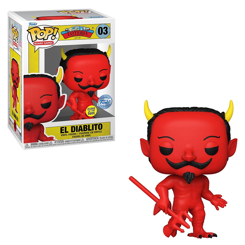 Funko Pop Board Games Loteria Exclusive – El Diablito 03 (glows In The Dark)