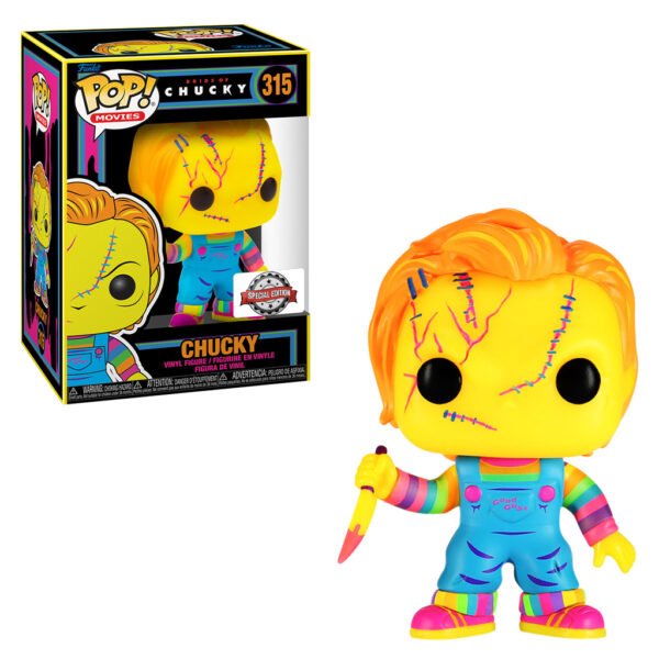 Funko Pop Bride Of Chucky Exclusive- Scarred Chucky 315 (black Light)