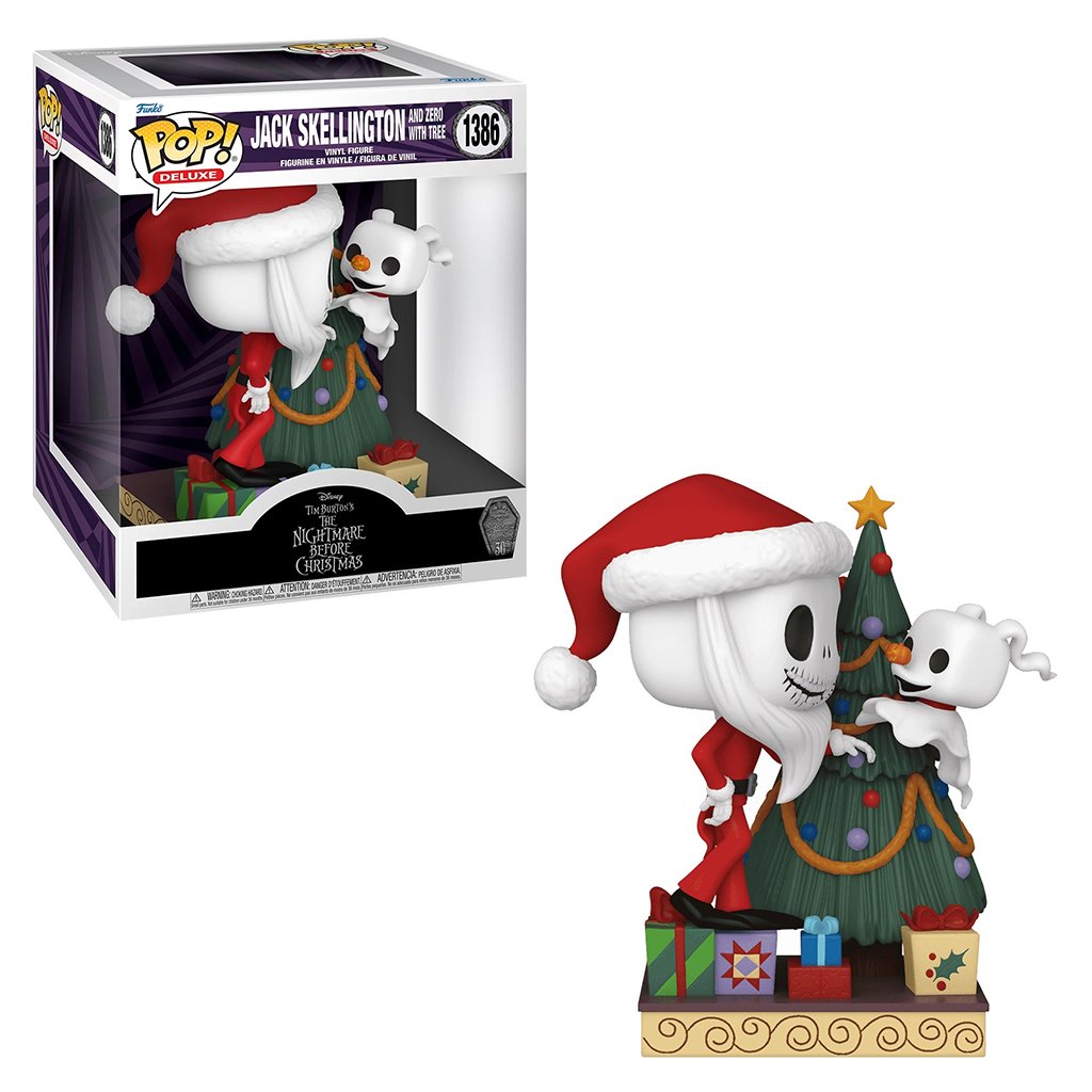 Funko Pop Deluxe Disney The Night Before Christmas 30th Anniversary – Jack Skellington And Zero With Tree 1386
