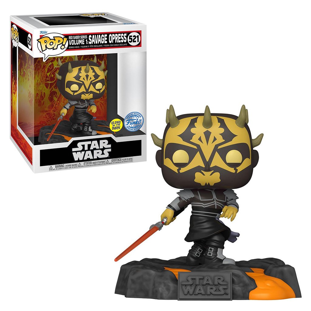 Funko Pop Deluxe Star Wars Exclusive – Red Sabers Series Vol.1: Savage Opress 521 (glows In The Dark)