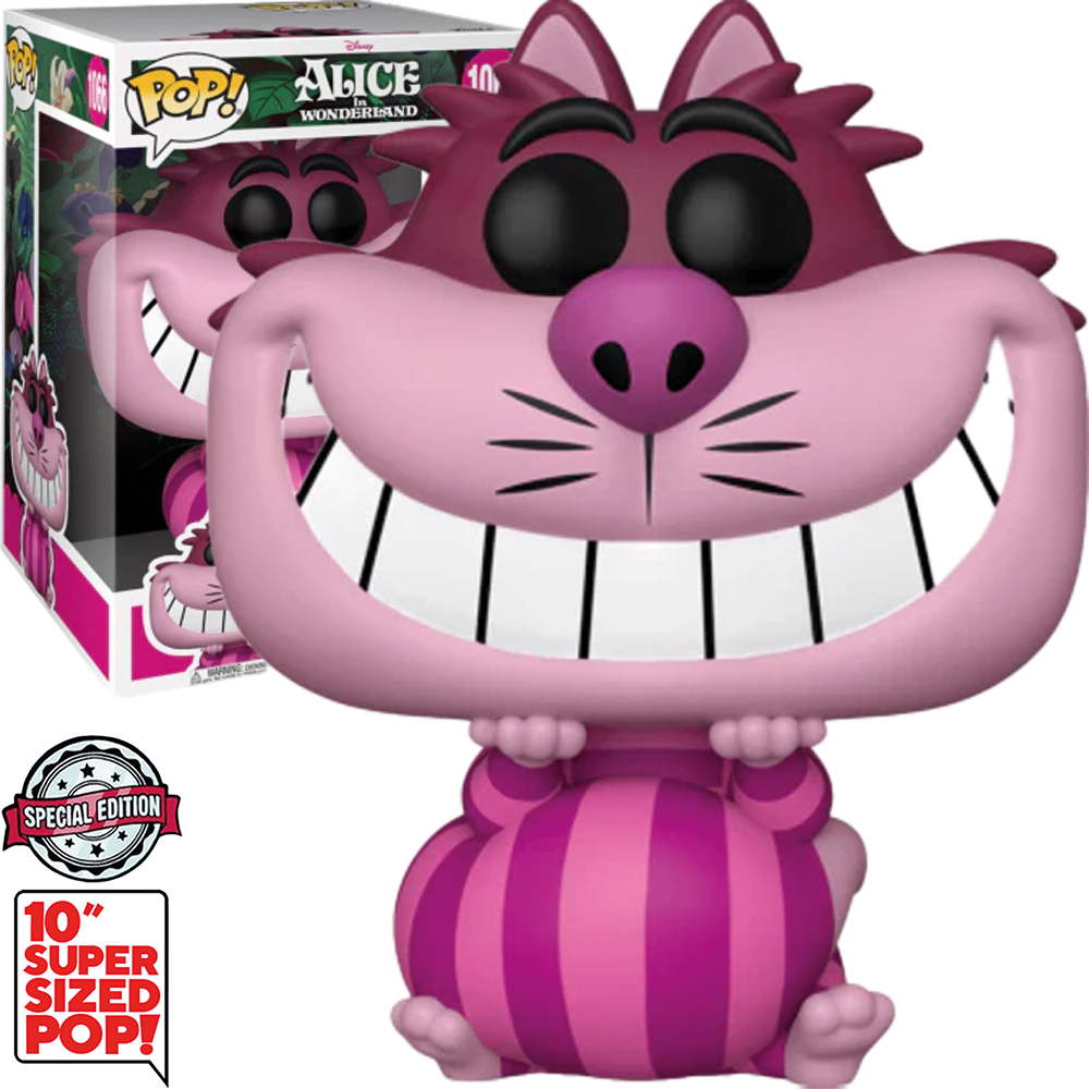 Funko Pop Disney Alice In Wonderland 70th Anniversary Exclusive - Cheshire Cat 1066 (super Sized 10")